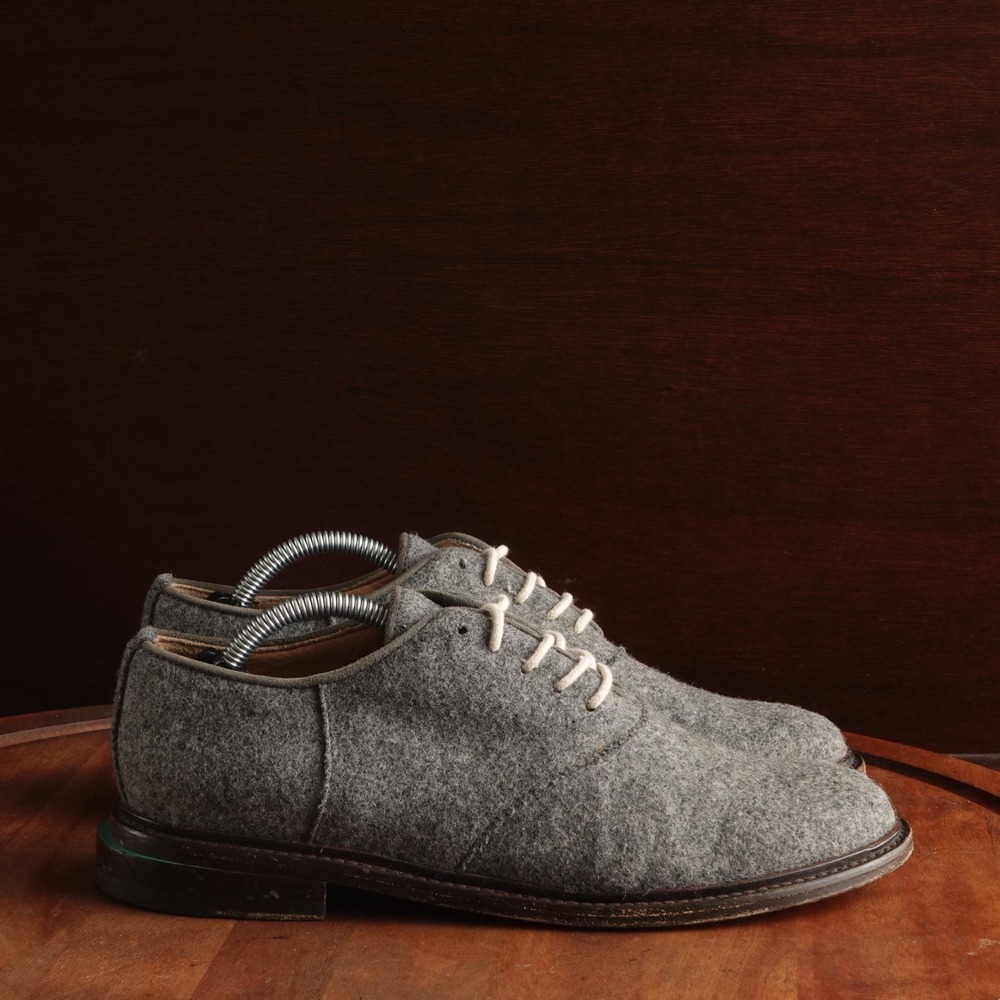 Band of Outsiders Oxfords WMS SZ EU 39 US 8.5-9 Gray Wool Preppy Academia Shoes